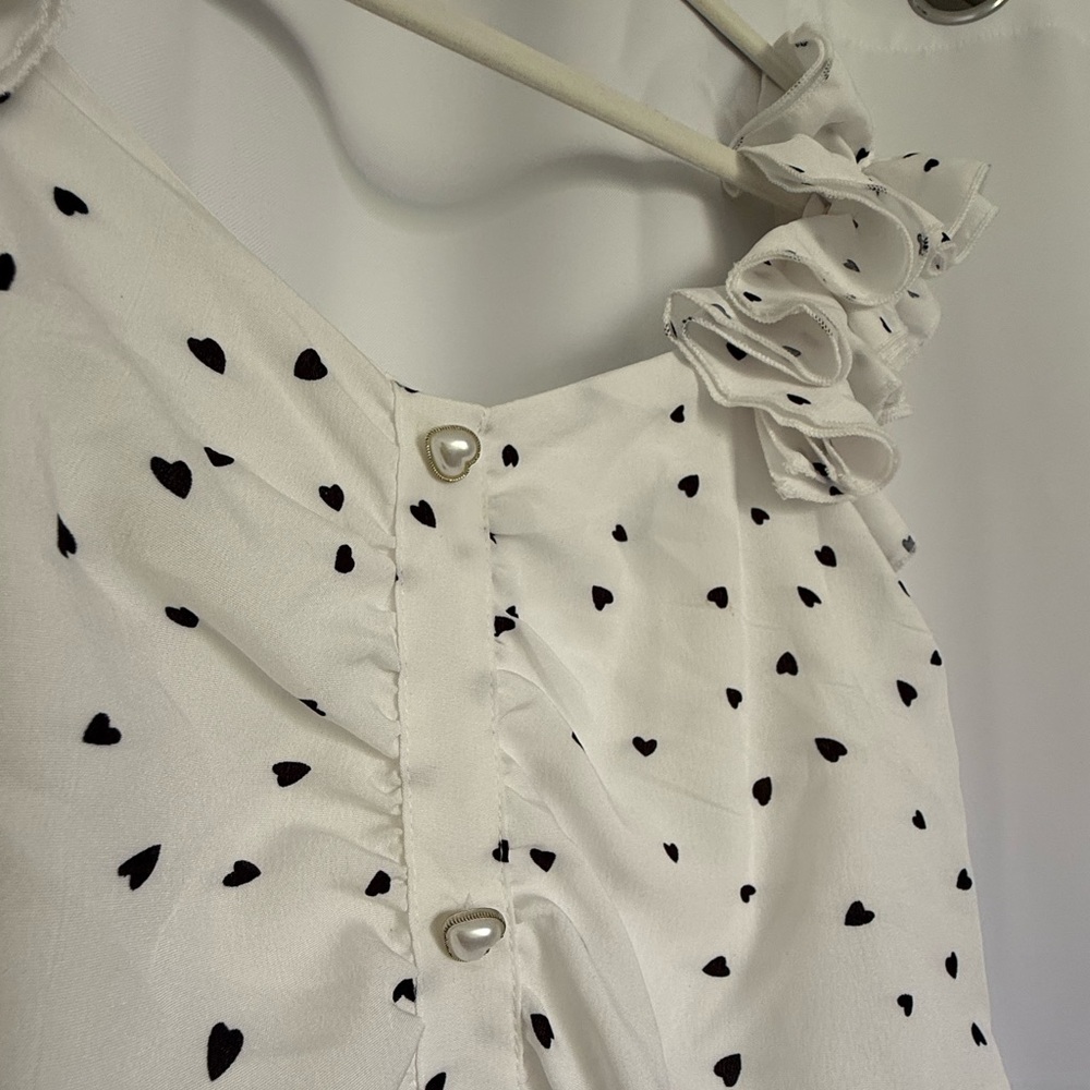 SHEIN Heart Polka Dot Dress